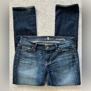 EUC 7 For All Mankind Straight Leg Jeans Size 29